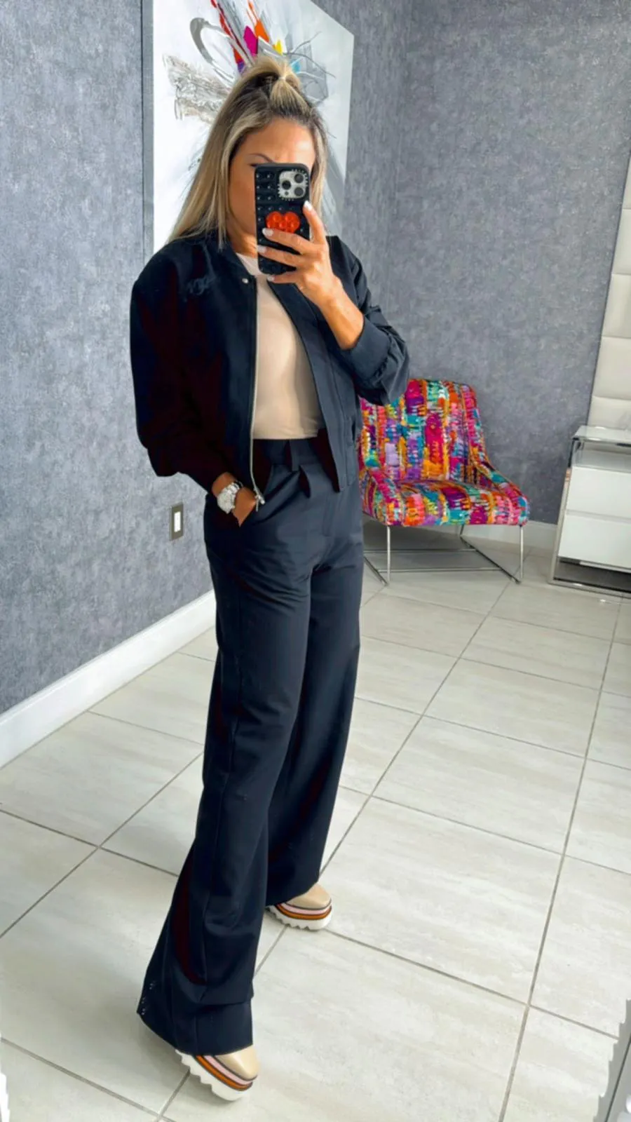 383S Bomber jacket and pants set