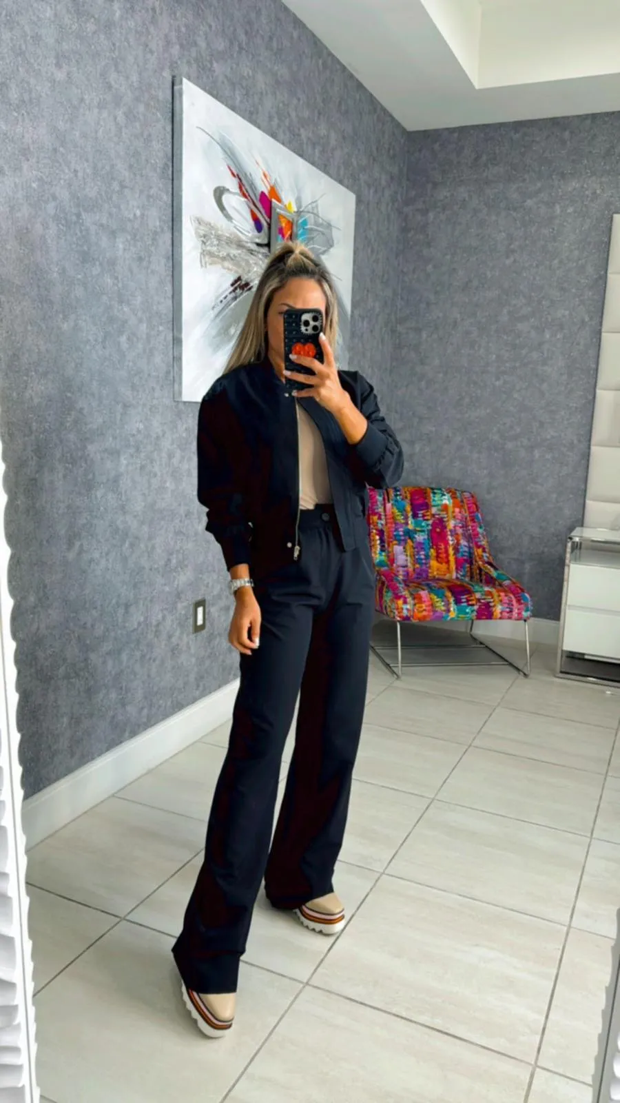 383S Bomber jacket and pants set