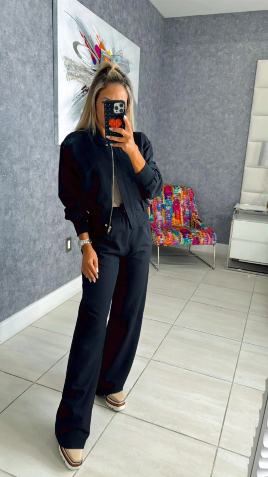 383S Bomber jacket and pants set