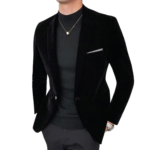 Blazer Veludo Slim Casual