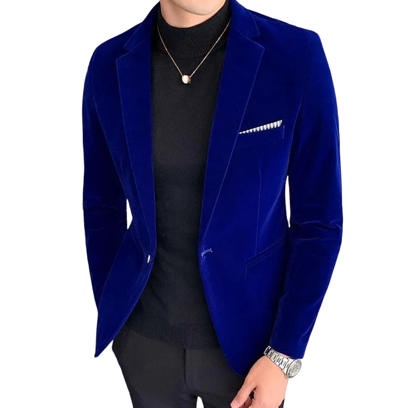 Blazer Veludo Slim Casual