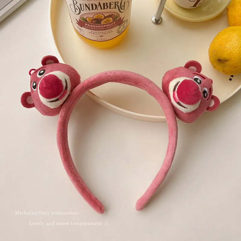 Cute Cartoon Strawberry Bear Headband
