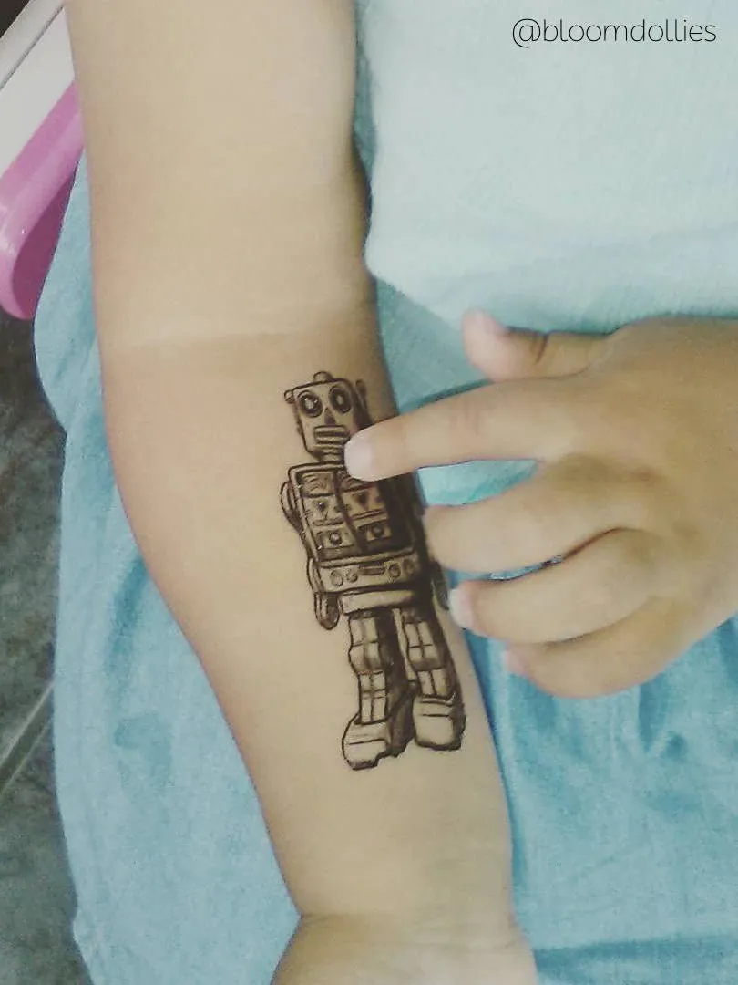 Ducky Street Robot Temporary Tattoos