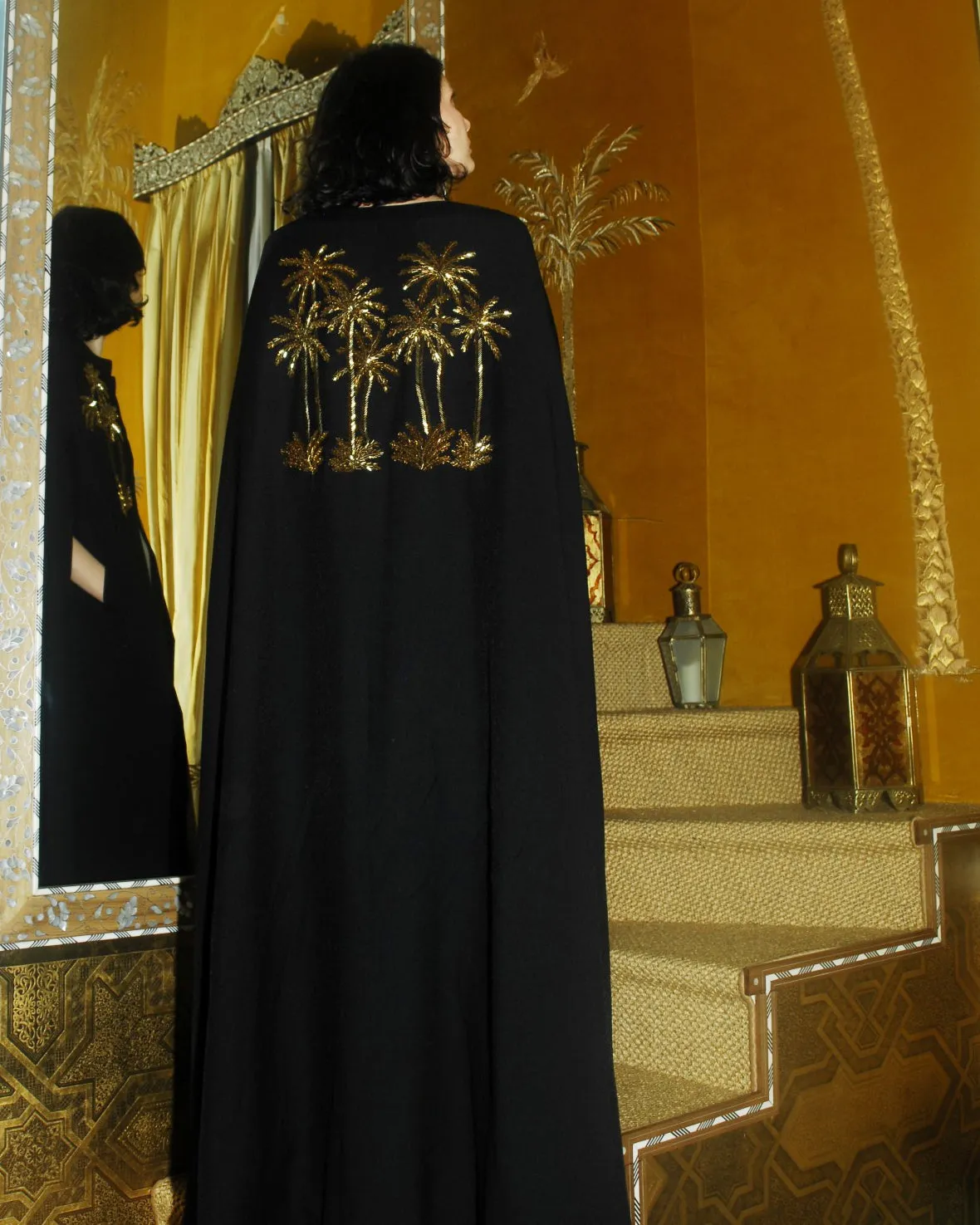 GOLDEN OASIS BLACK IMPERIAL CAPE