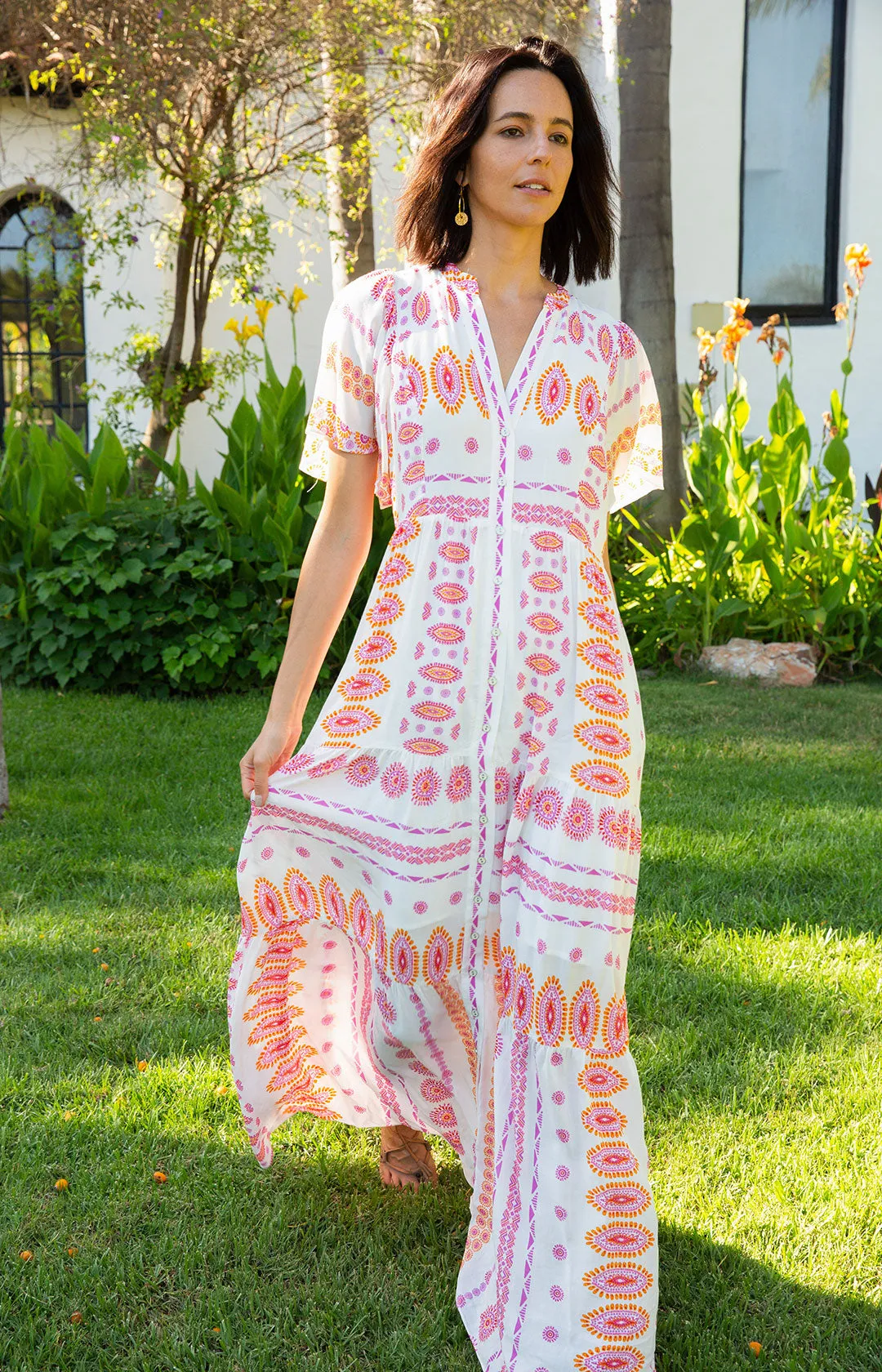Hania Button Maxi Dress