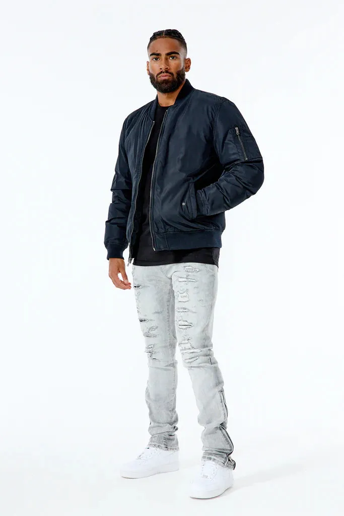 Jordan Craig SQUADRON BOMBER JACKET (BLACK)