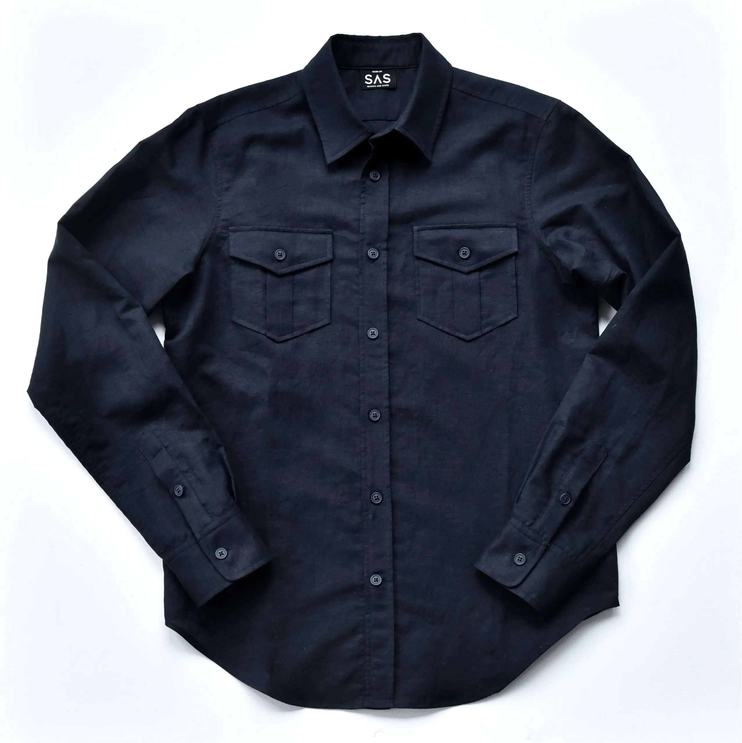 Linen Roll Tab Utility Shirt