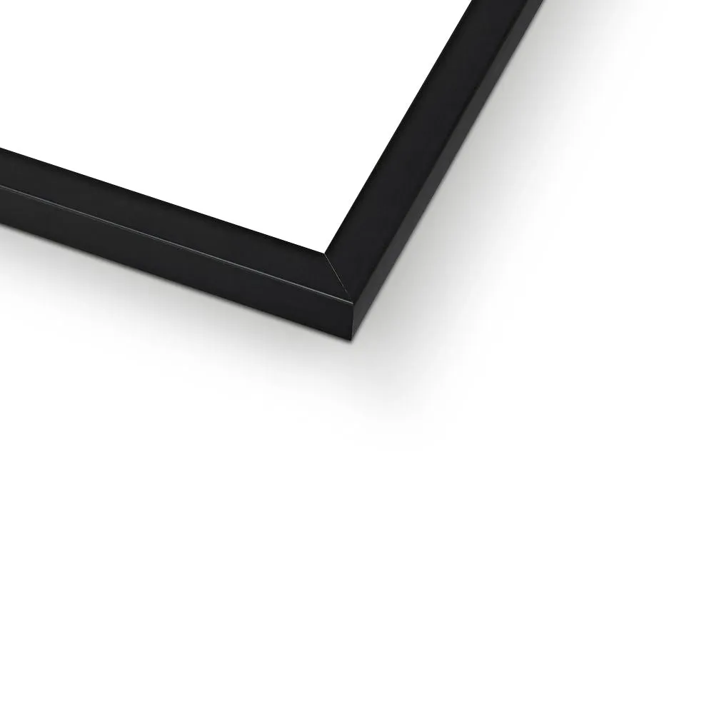 Mapped Out Monochrome Framed Print