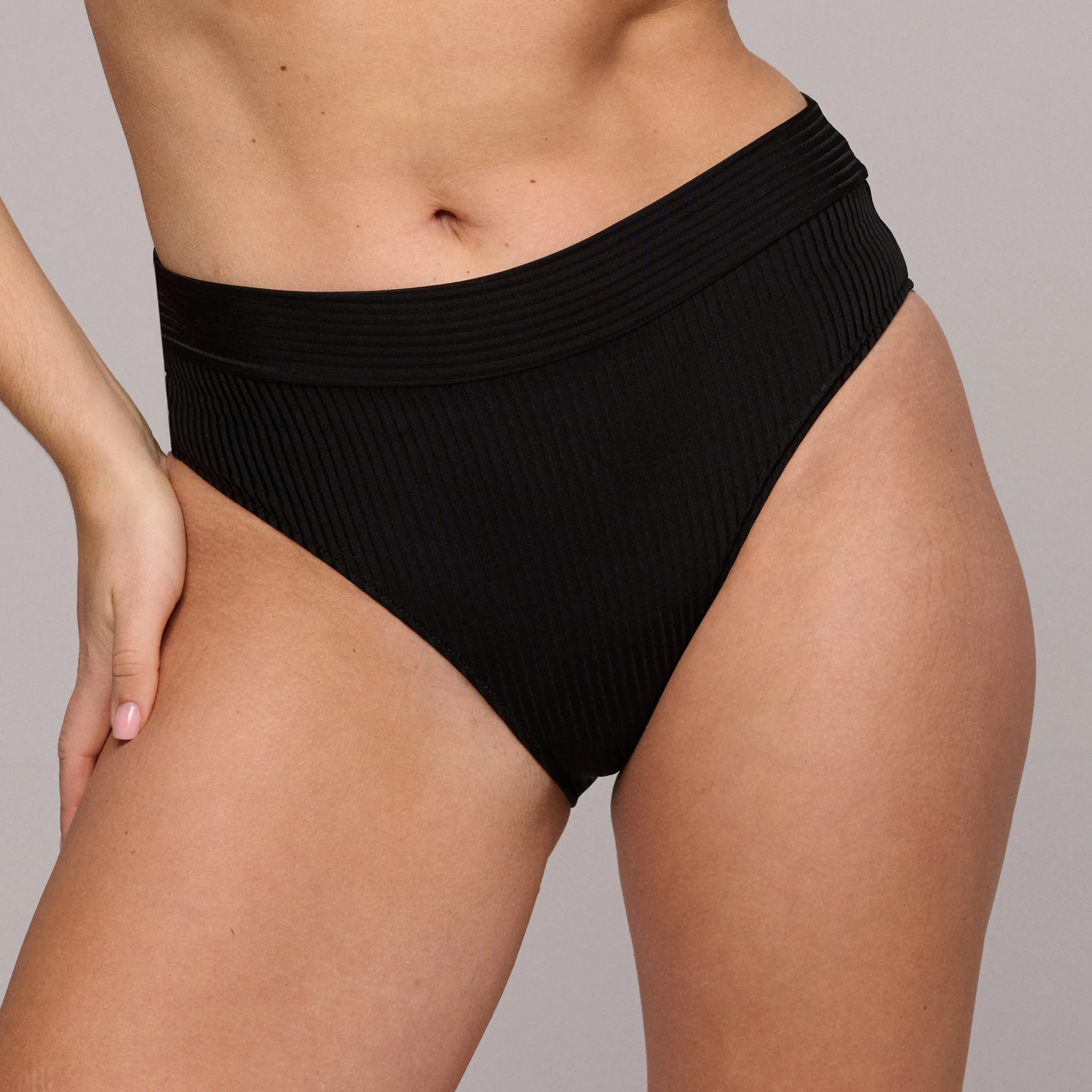 Marie Jo Swim - Emly Bikini Fold Briefs in Blk & Dragon Fruit