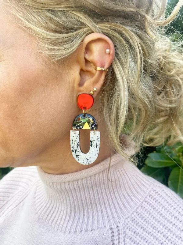Monochrome Statement Earrings