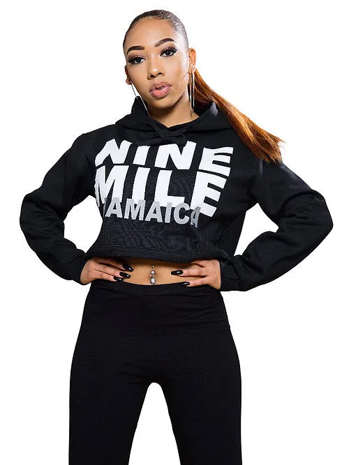 Nine Mile Cropped Graphic Hoodie