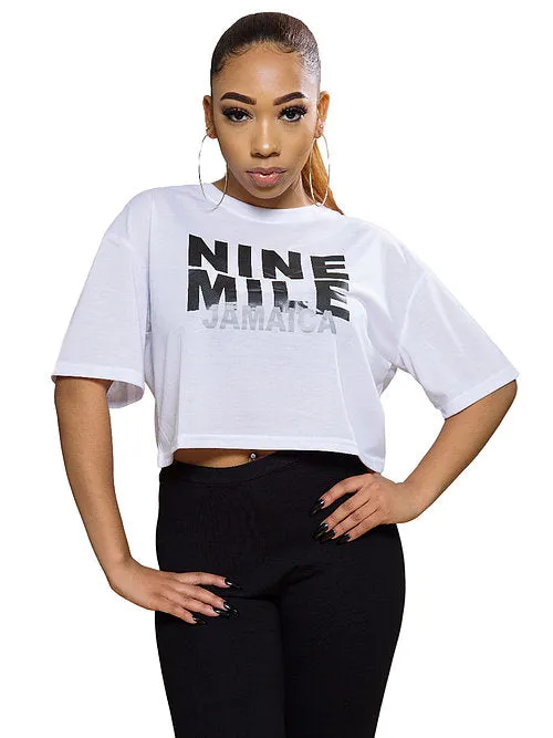 Nine Mile Jamaica Grey Crop Top